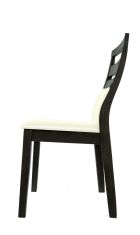 DHALIA Stuhl Schwarz mit Sitzfläche in Weiß