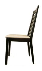 IRIS Stuhl Schwarz mit Sitzfläche in weiß