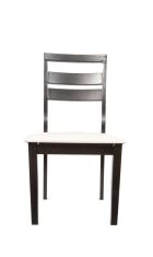 MAGNOLIA Stuhl Schwarz mit Sitzfläche in Weiß