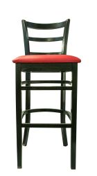 SEAN Stuhl Schwarz mit Roter Sitzauflage BxHxT/L 43x113x42cm