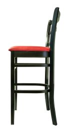 SEAN Stuhl Schwarz mit Roter Sitzauflage BxHxT/L 43x113x42cm