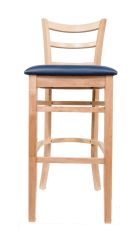SEAN Stuhl Natural mit Blauer Sitzauflage BxHxT/L 43x113x42cm