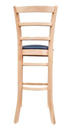 SEAN Stuhl Natural mit Blauer Sitzauflage BxHxT/L 43x113x42cm