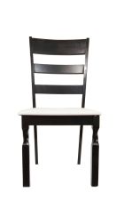 STELLA Stuhl Schwarz mit Sitzfläche in Weiß